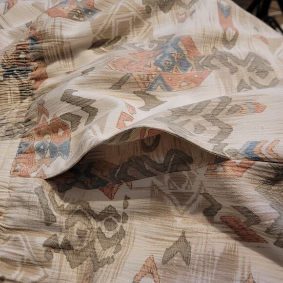 Alfred Dunner Southwestern Print Skirt 8 Made in USA Elastic Waist Modest Midi - Picture 6 of 7